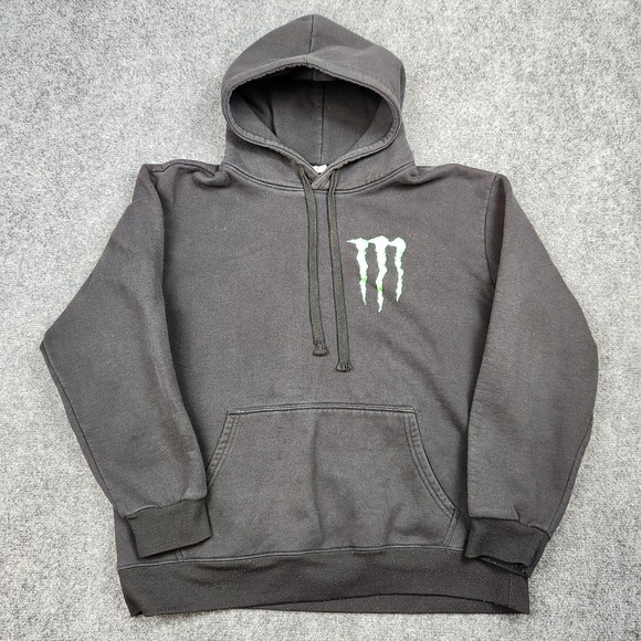 Fox Racing Monster Energy Hoodie Mens XL Black Pullover Graphic Motocross MX - Picture 1 of 8